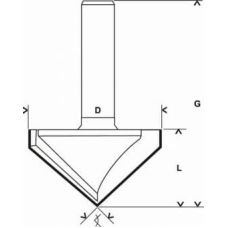 Фреза V-образная пазовая Bosch 8 мм,31,8×19×51 мм 90 (2608629370)