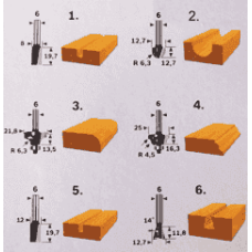 Набір фрез Bosch Expert for Wood 6 мм, 6 шт (2607019464)