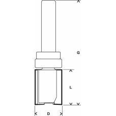 Фреза для выборки заподлицо Bosch 8 мм, 16×20×60 мм (2608629385)