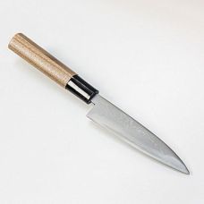 Нож кухонный Hanakumagawa, дамасская сталь, Aogami steel #2 120 мм (4573200702488)