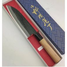 Нож кухонный Santoku MOTOKANE 170 мм. AOGAMI Super 64HRC HONMAMON (4582243655927)