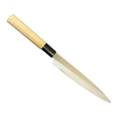 Нож кухонный Sashimi Hocho (Yanagiba) 180 мм лезвие, AOGAMI #2, рукоятка вишня, HONMAMON (4582243657419)