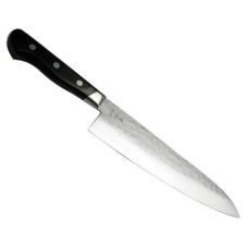 Нож кухонный Gyuto (ШЕФ) 200 мм лезвие, 61HRC, Aogami #2, ламинат SUS410, молотковая, HONMAMON (4582243656023)