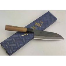 Нож кухонный Santoku MOTOKANE 170 мм. AOGAMI Super 64HRC HONMAMON (4582243655927)