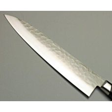 Нож кухонный Gyuto (ШЕФ) 200 мм лезвие, 61HRC, Aogami #2, ламинат SUS410, молотковая, HONMAMON (4582243656023)