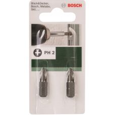Биты Bosch Phillips, 2 XH, 25 мм, 2 шт (2609255914)