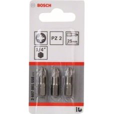 Бита Bosch Extra-Hart (2607001558) PZ 2 x 25 мм, 3 шт