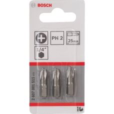 Бити Bosch (2607001511) PH 2 x 25 мм, 3 шт