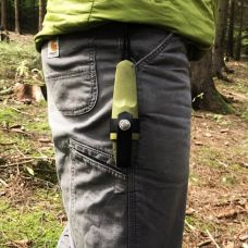 Нож Morakniv Eldris 1.0 Colour Green (12633) + огниво, паракорд и застежка