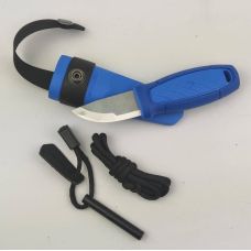 Нож Morakniv Eldris 1.0 Colour Blue (12631) + огниво, паракорд и застежка
