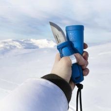 Нож Morakniv Eldris 1.0 Colour Blue (12631) + огниво, паракорд и застежка