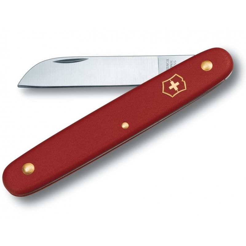 Нож для сада Victorinox Floral Knife, 100мм/1функ/красный мат(блистер) (Vx39050.B1)