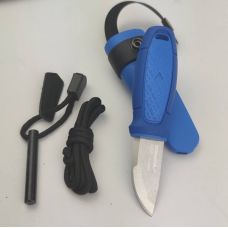 Нож Morakniv Eldris 1.0 Colour Blue (12631) + огниво, паракорд и застежка