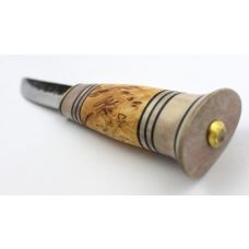 Нож Erapuu Puukko Curly Birch 95, 80CrV2, рукоятка - оленьий рог и карельская береза (14566)