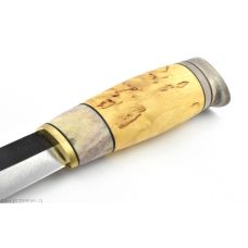 Нож KAUHAVA Puukko 95, 80CrV2 58HRC, 95x20x3.2 мм - лезвие, чехол - кожа, BRISA 14163