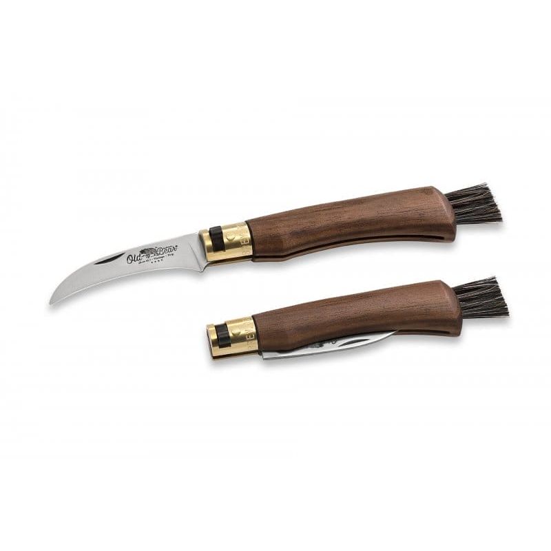 Нож грибника Antonini Old Bear "M" 19 см, рукоятка – орех со щеткой, сталь – 420AISI