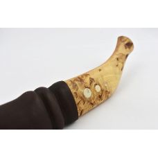 Нож Erapuu Puukko Curly Birch 95, 80CrV2, рукоятка - оленьий рог и карельская береза (14566)