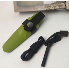 Нож Morakniv Eldris 1.0 Colour Green (12633) + огниво, паракорд и застежка