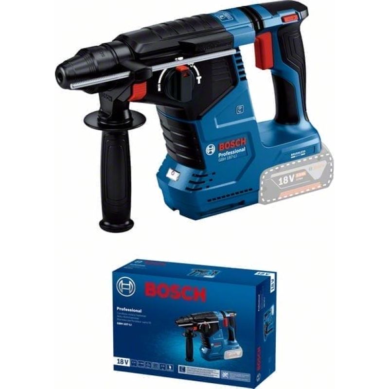 Аккумуляторный перфоратор Bosch GBH 187-LI SDS-Plus (0611923020) (SOLO – без аккумулятора и ЗУ)