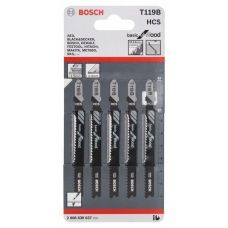 Холст для лобзика Bosch (2608630037) T119 В, HCS 5 шт