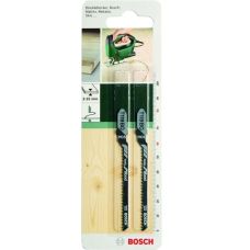 Пилка для лобзика BOSCH T119 ВО, HCS, 2 шт (2609256717)