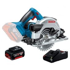 Аккумуляторная циркулярная пилка Bosch GKS 18V-57 + аккумулятор GBA 18V 4.0Ah + зарядное устройство для GAL 18V-40 (0615990M42)