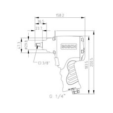 Пневматический импульсный гайковерт Bosch 3/8” (0607450614)