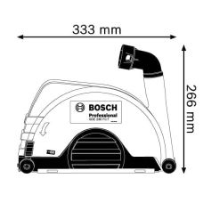Защитный кожух для болгарки с пылеотводом, Bosch GDE 230 FC-T (1600A003DM)