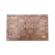 Торцевая доска для нарезки 400 х 250 мм с пазом (Дуб) (board_250_paz)