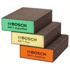 Набор шлифовальных подушек Bosch для обработки контуров (средняя, мелкая, супер мелкая)