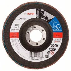 Лепесточный шлифкруг Bosch Best for Metal, X571, 125×22,23 мм, К80 (2608606924)
