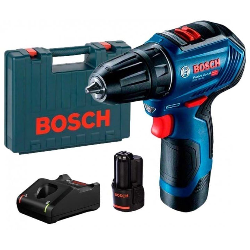 Безщітковий шуруповерт Bosch GSR 12V-30 Professional 2 акб GBA 12V 2 Ah з/в GAL 12V-40 валіза (06019G9001) Безщітковий шуруповерт Bosch GSR 12V-30 Professional 2 акб GBA 12V 2 Ah з/в GAL 12V-40 валіза (06019G9001)