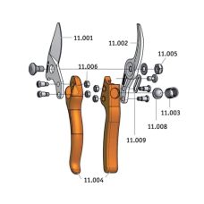 Рукоятка пластиковая (одна пара) к секаторам серии 11 Lowe тип 04 (11004/04)