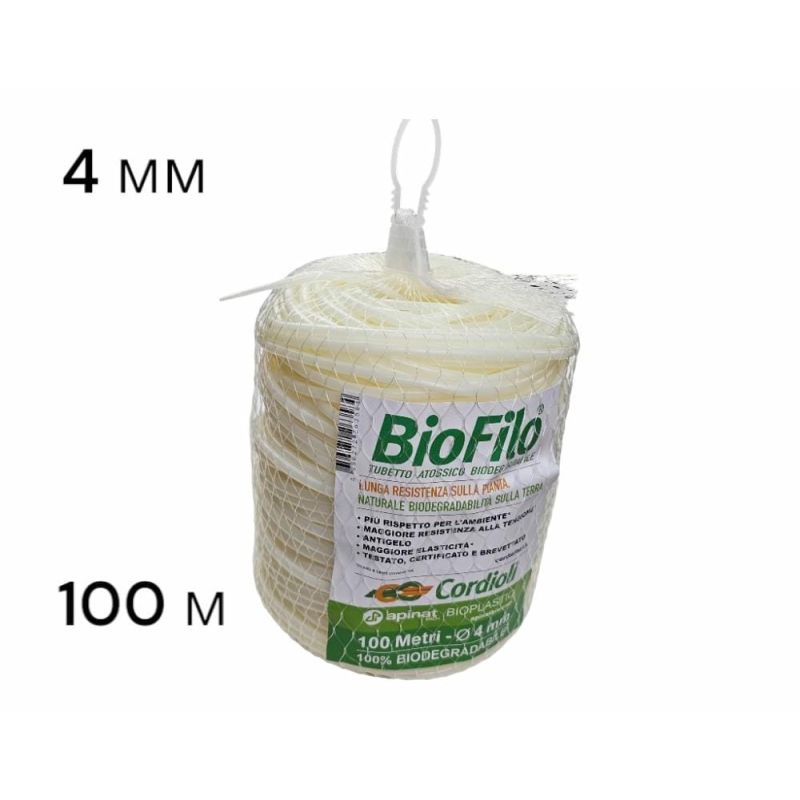 Агротрубка, БИО, 4 мм, BIO (23FIPEBIO4), 0.5 кг, 100 м, CORDIOLI