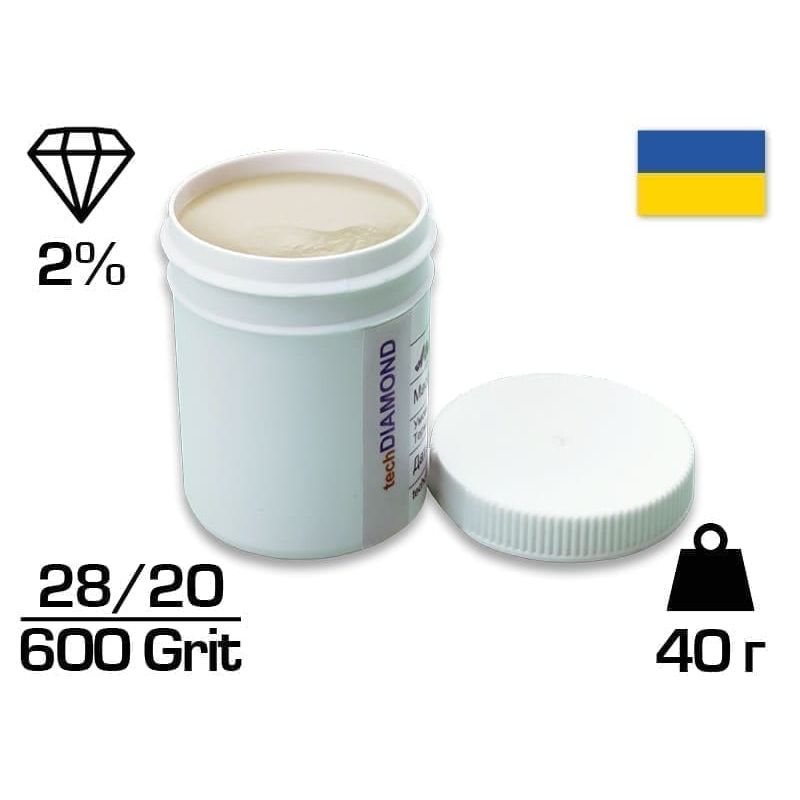 Алмазная паста АСМ 28/20 HОМГ (2%) 600 GRIT, 40 г (ACM28-20(НОМГ)) (ACM28-20