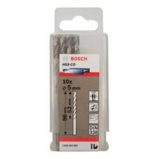 Сверла по металлу Bosch HSS-Co, DIN 338, 5×52 мм, 10 шт (2608585885)