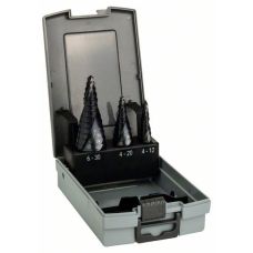 Набор ступенчатых сверл Bosch HSS-AlTiN 4-12/4-20/6-30 мм (2608588069)