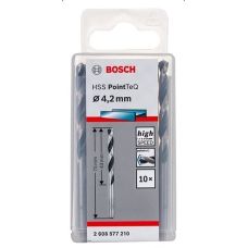 Сверла Bosch HSS-PointTeQ,4,2×43×75 мм,10 шт (2608577210)
